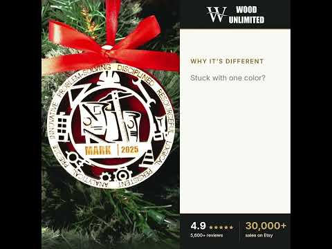 Personalized Engineer Christmas Ornament – Gift for Engineer, Architect, Designer video