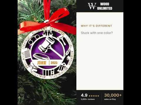 Personalized Lawyer Christmas Ornament – Gift for Lawyer, Attorney, Paralegal Gift video