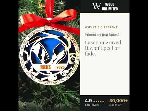 Personalized Butcher Christmas Ornament – Gift for Butcher, Meat Cutter, Christmas Gift fo video