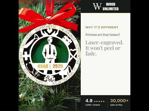Personalized Social Worker Christmas Ornament – Gift for Male Social Worker or Counselor,  video
