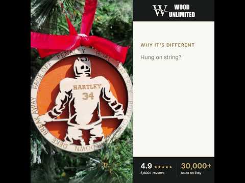 Personalized Hockey Player Christmas Ornament Gift for Hockey Player, Hockey Christmas Gif video