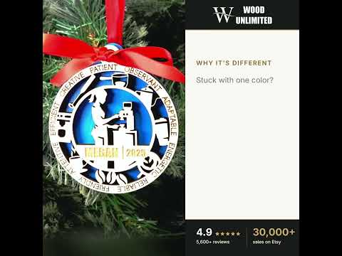 Personalized Barista Christmas Ornament – Gift for Female Barista or Cafe Worker, Coffee L video
