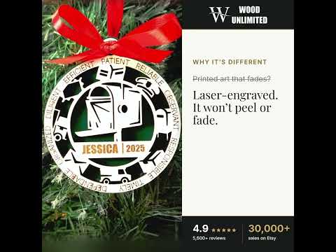 Personalized Postal Worker Christmas Ornament – Gift for Postal Worker, Mail Carrier, Deli video