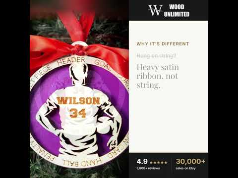Personalized Soccer Player Christmas Ornament Gift | Custom Soccer Ornament for Players, C video