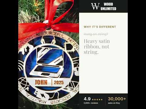 Personalized IT Christmas Ornament – Gift for IT, Programmer, Software Developer Gift video