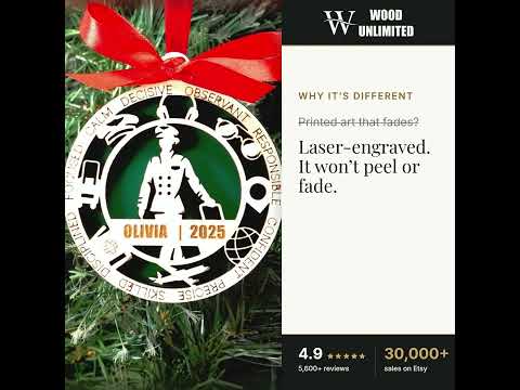 Personalized Pilot Christmas Ornament – Gift for Female Pilot or Flight Crew, Aviation Lov video