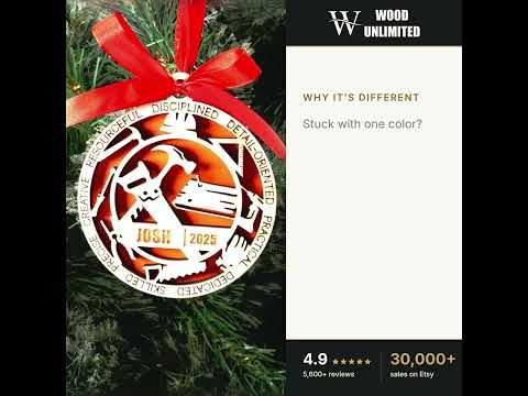 Personalized Carpenter Christmas Ornament – Gift for Carpenter, Woodworker, Builder, Handy video