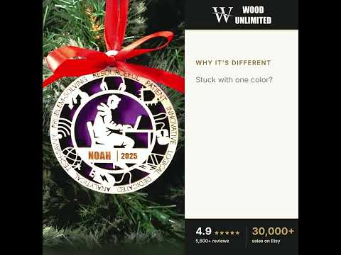 Personalized IT Christmas Ornament – Gift for Male IT or Programmer, Software Developer video