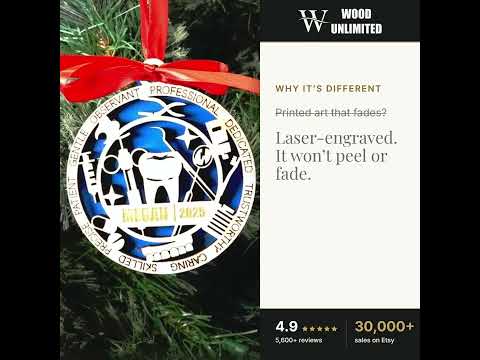 Personalized Dentist Christmas Ornament – Gift for Dentist, Dental Hygienist, Orthodontist video