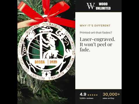 Personalized Line Man Christmas Ornament – Gift for Female Line Man or Lineman, Utility Wo video