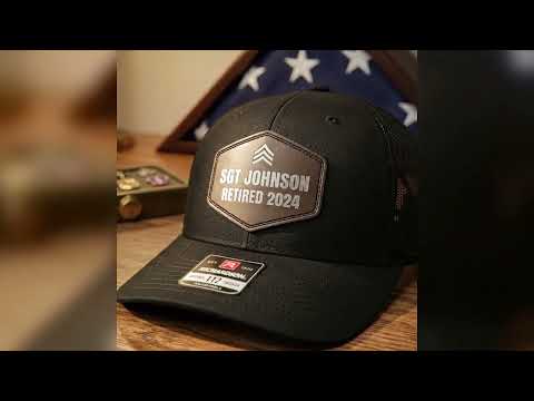 Custom Veteran Hat - Richardson 112 Trucker Cap - Personalized Name, Rank & Unit - Military Retirement Gift, Deployment Gift, Vet Gift