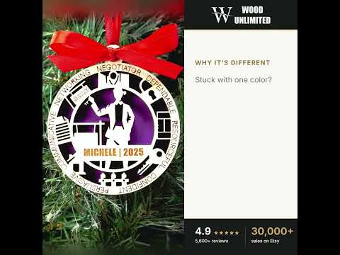 Personalized Real Estate Agent Christmas Ornament – Gift for Female Real Estate Agent or R video