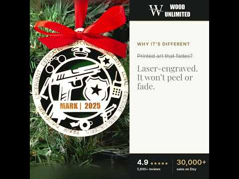 Personalized Police Officer Christmas Ornament – Gift for Police Officer, Deputy, Dispatch video