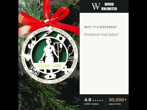 Personalized Nurse Christmas Ornament – Gift for Female Nurse or RN, LPN, Nurse Practition video