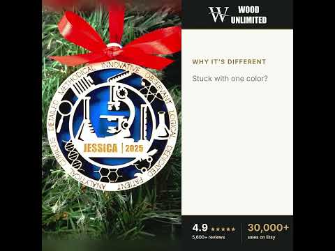 Personalized Scientist Christmas Ornament – Gift for Scientist, Researcher, Lab Technician video