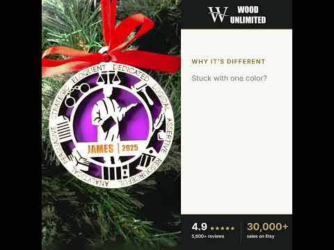 Personalized Lawyer Christmas Ornament – Gift for Male Lawyer or Attorney, Paralegal video