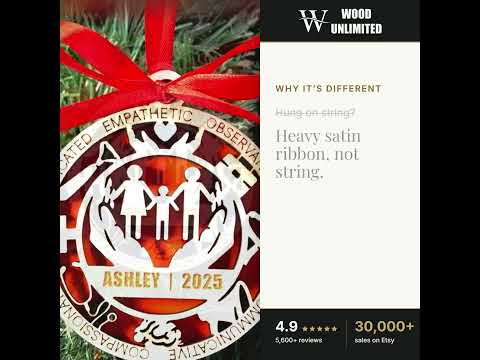 Personalized Social Worker Christmas Ornament – Gift for Social Worker, Counselor, Therapi video