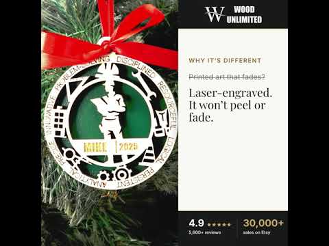 Personalized Engineer Christmas Ornament – Gift for Male Engineer or Architect, Designer video