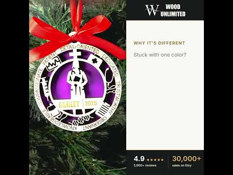 Personalized Doctor Christmas Ornament – Gift for Female Doctor or Physician, Surgeon video