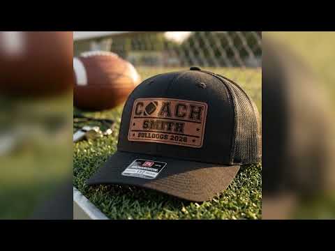 Coach Football Hat & Matching Football Tumbler Set - Personalized - Richardson 112