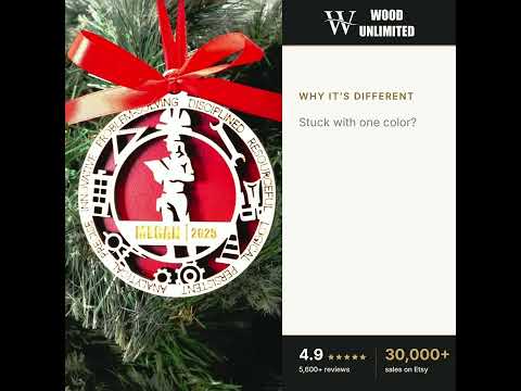 Personalized Engineer Christmas Ornament – Gift for Female Engineer or Architect, Designer video