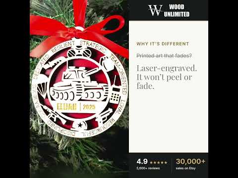 Personalized Military Soldier Christmas Ornament – Gift for Military Soldier, Veteran, Ser video