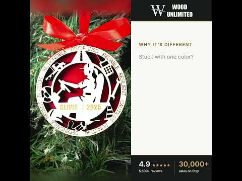 Personalized Truck Driver Christmas Ornament – Gift for Female Truck Driver or Delivery Dr video