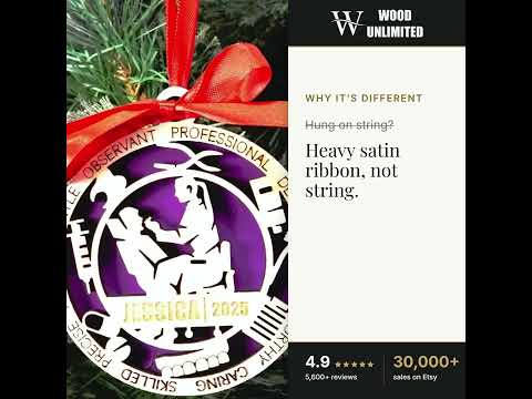 Personalized Dentist Christmas Ornament – Gift for Female Dentist or Dental Hygienist, Ort video