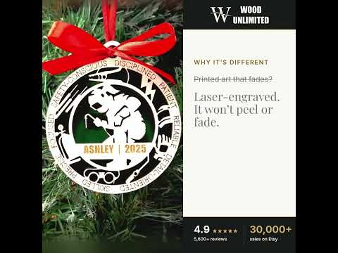 Personalized Welder Christmas Ornament – Gift for Female Welder or Metalworker, Fabricator video
