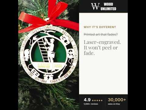 Personalized Electrician Christmas Ornament – Gift for Male Electrician or Electrical Tech video