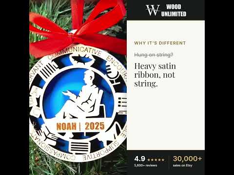 Personalized Speech Therapist Christmas Ornament – Gift for Male Speech Therapist or Slp,  video
