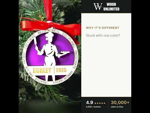 Personalized Baker Christmas Ornament – Gift for Female Baker or Pastry Chef, Dessert Make video