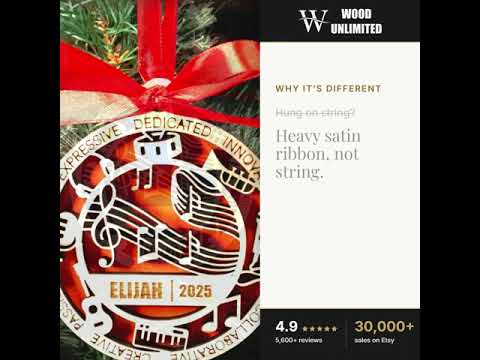 Personalized Musician Christmas Ornament – Gift for Musician, Singer, Band Member video