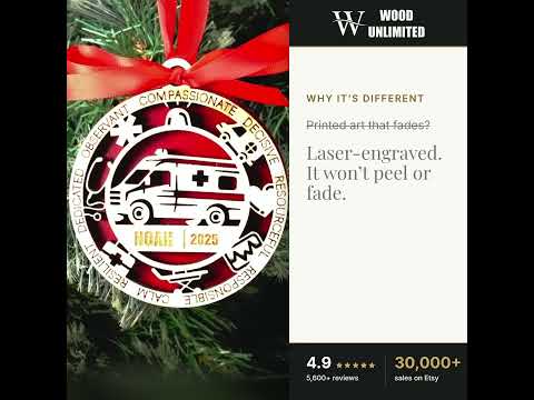 Personalized Paramedic Christmas Ornament – Gift for Paramedic, Emt, First Responder, Para video