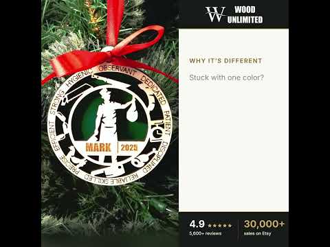 Personalized Butcher Christmas Ornament – Gift for Male Butcher or Meat Cutter, Meat Proce video