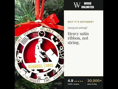 Personalized Delivery Person Christmas Ornament – Gift for Male Delivery Person or Courier video