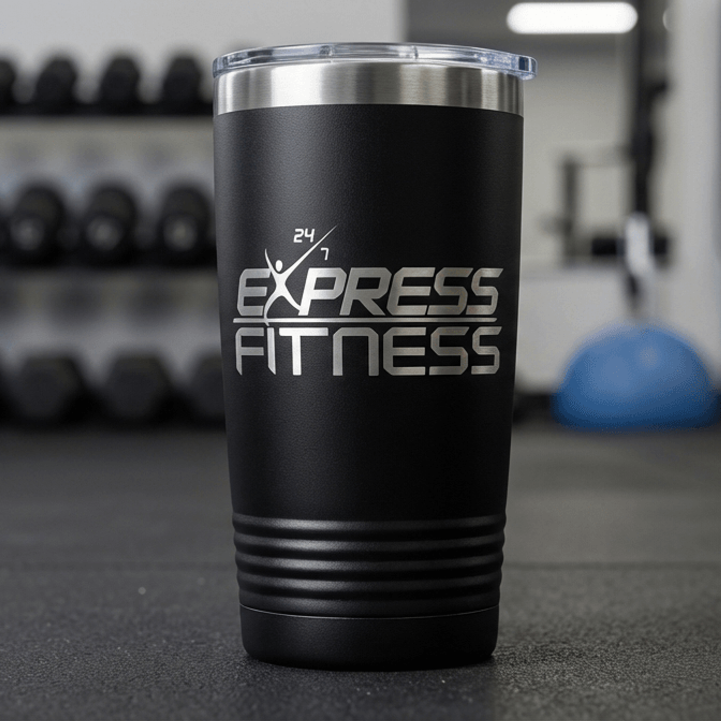 Express Fitness 24/7 — 20oz Tumbler - Express Fitness 24/7 laser engraved