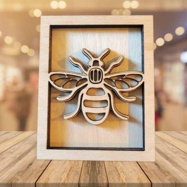 Bumble Bee / Honey Bee / Manchester Bee - Digital File Bundle for Laser Cutters - Glowforge Ready - Wood Unlimited#