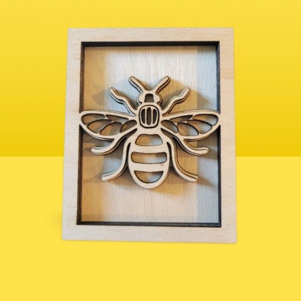 Bumble Bee / Honey Bee / Manchester Bee - Digital File Bundle for Laser Cutters - Glowforge Ready - Wood Unlimited#