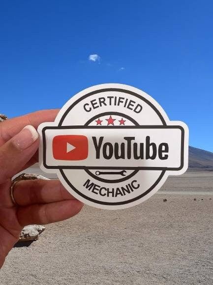 Certified You Tube Mechanic Sticker / Decal - Funny Sticker for Mechanic - Funny Decal - Wood Unlimited#