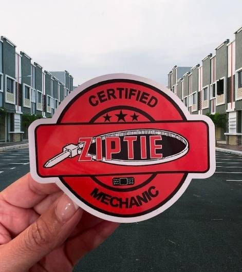 Certified Zip Tie Mechanic - Sticker / Decal - Funny Sticker - Gift For Him - Wood Unlimited#