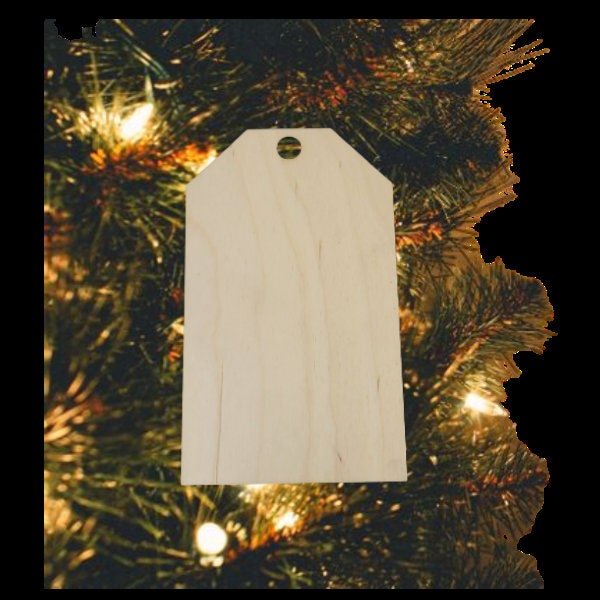 Christmas Name Tag SVG - Christmas Gift Tag Blank - Laser Ready Blank - Laser Cut File - Glowforge Ready, Lightburn, Omtech - Wood Unlimited#