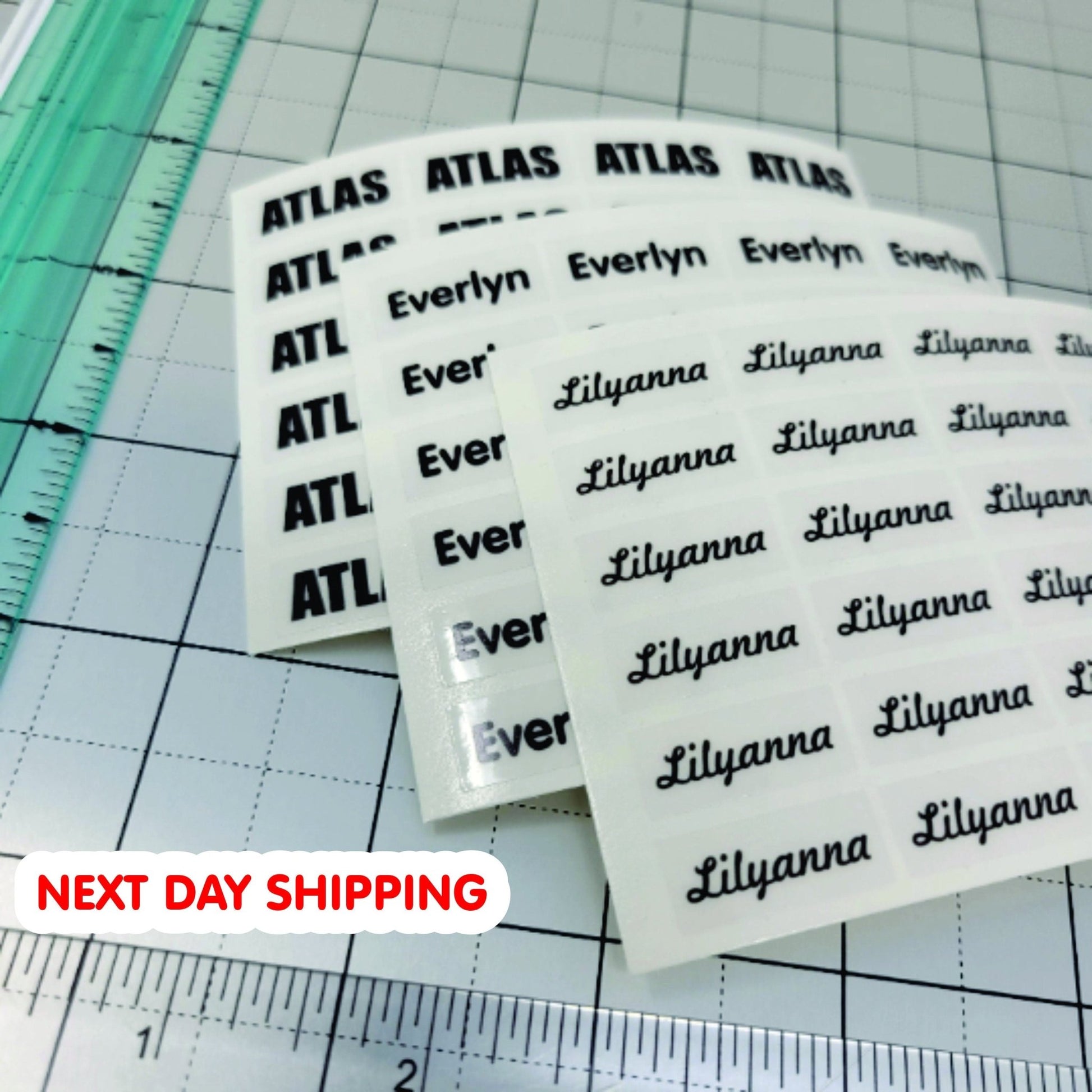 Clear Name Stickers Daycare Labels, School stickers, Full Color Labels, Small Labels, Waterproof Name Labels, Personalized Labels - Wood Unlimited#