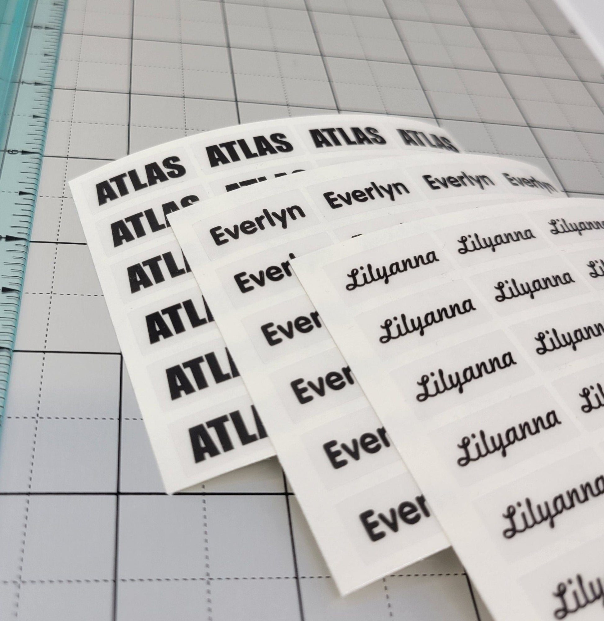 Clear Name Stickers Daycare Labels, School stickers, Full Color Labels, Small Labels, Waterproof Name Labels, Personalized Labels - Wood Unlimited#
