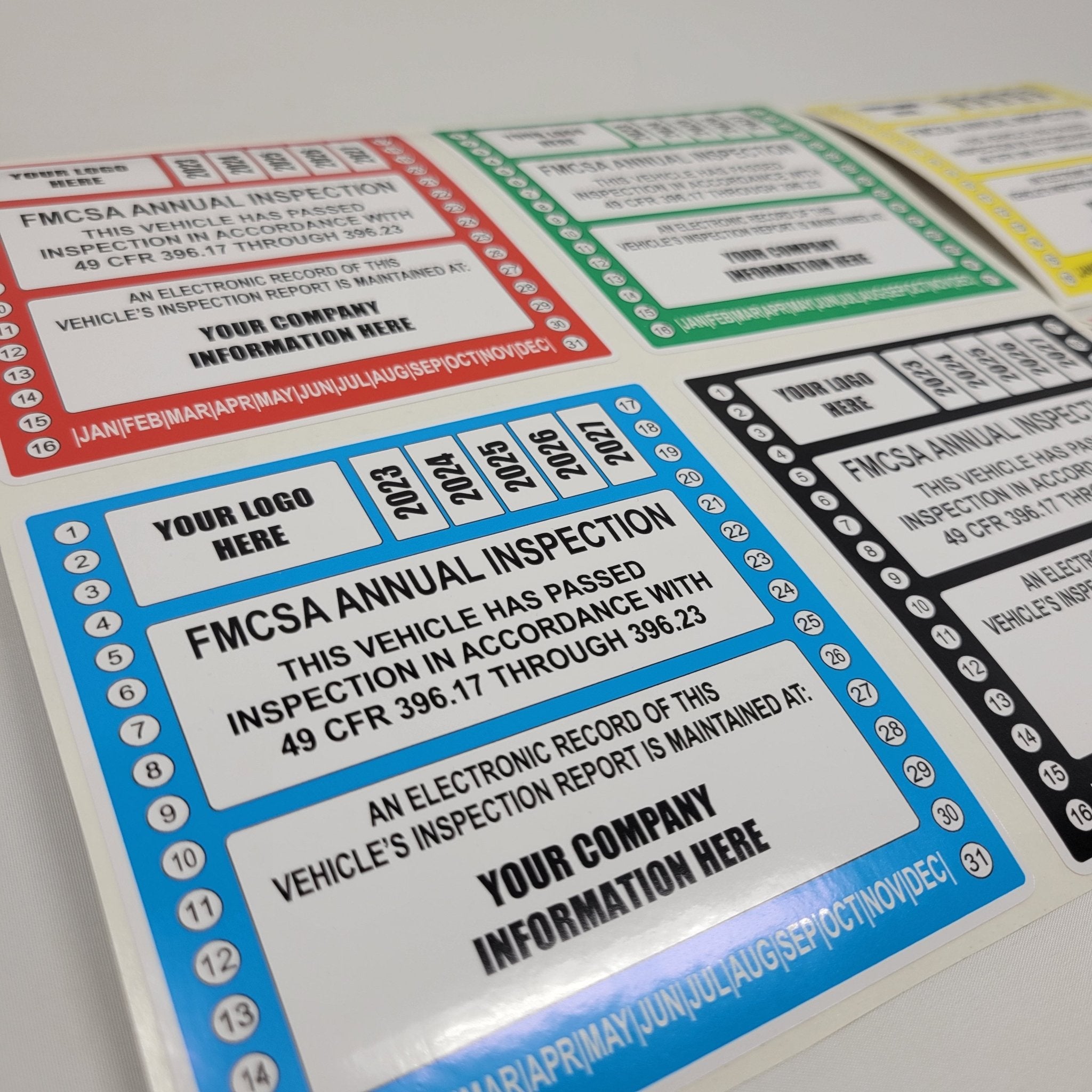 FHWA or FMCSA Inspection Labels for Annual Truck Inspections - Wood ...