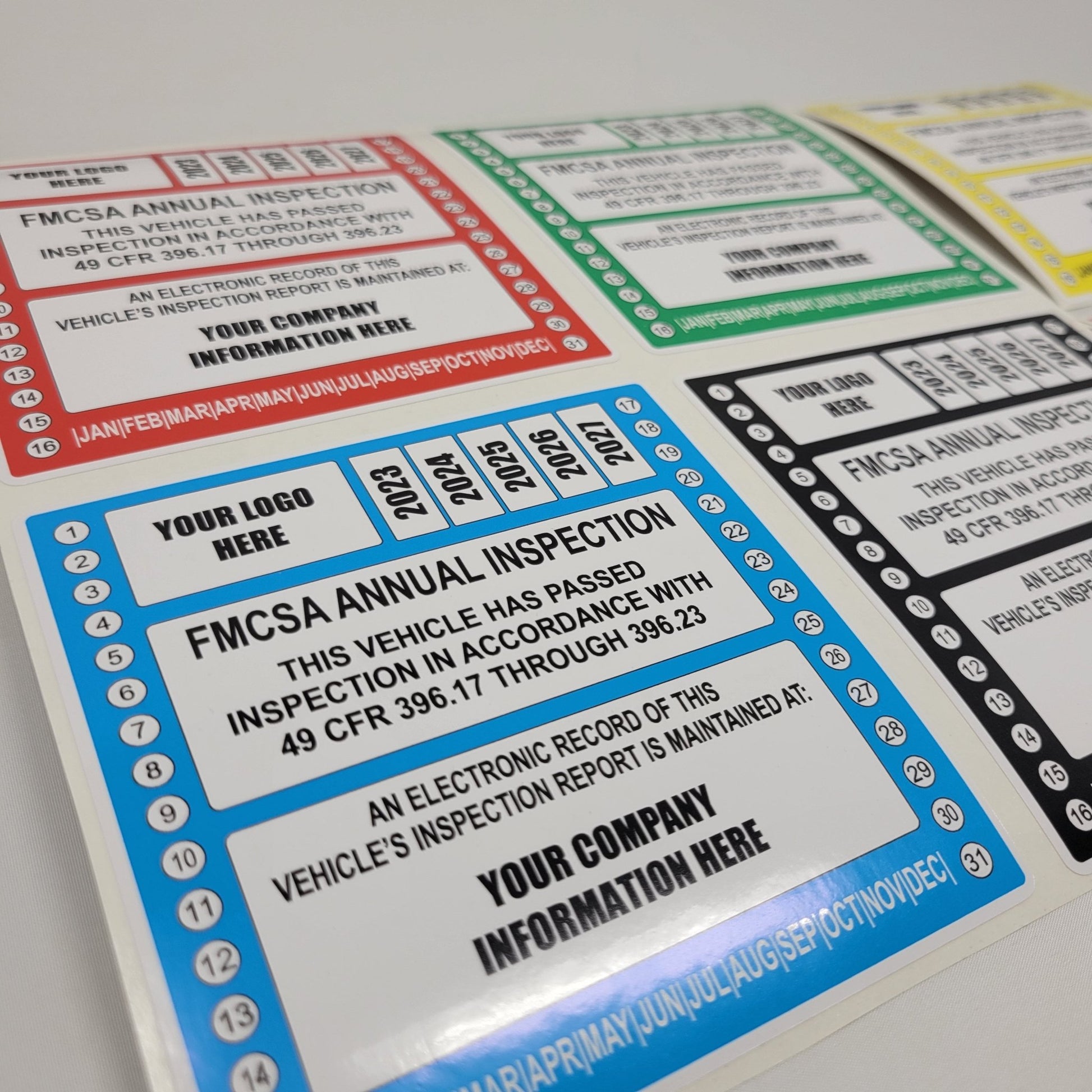 FHWA or FMCSA Inspection Labels for Annual Truck Inspections - Wood Unlimited#