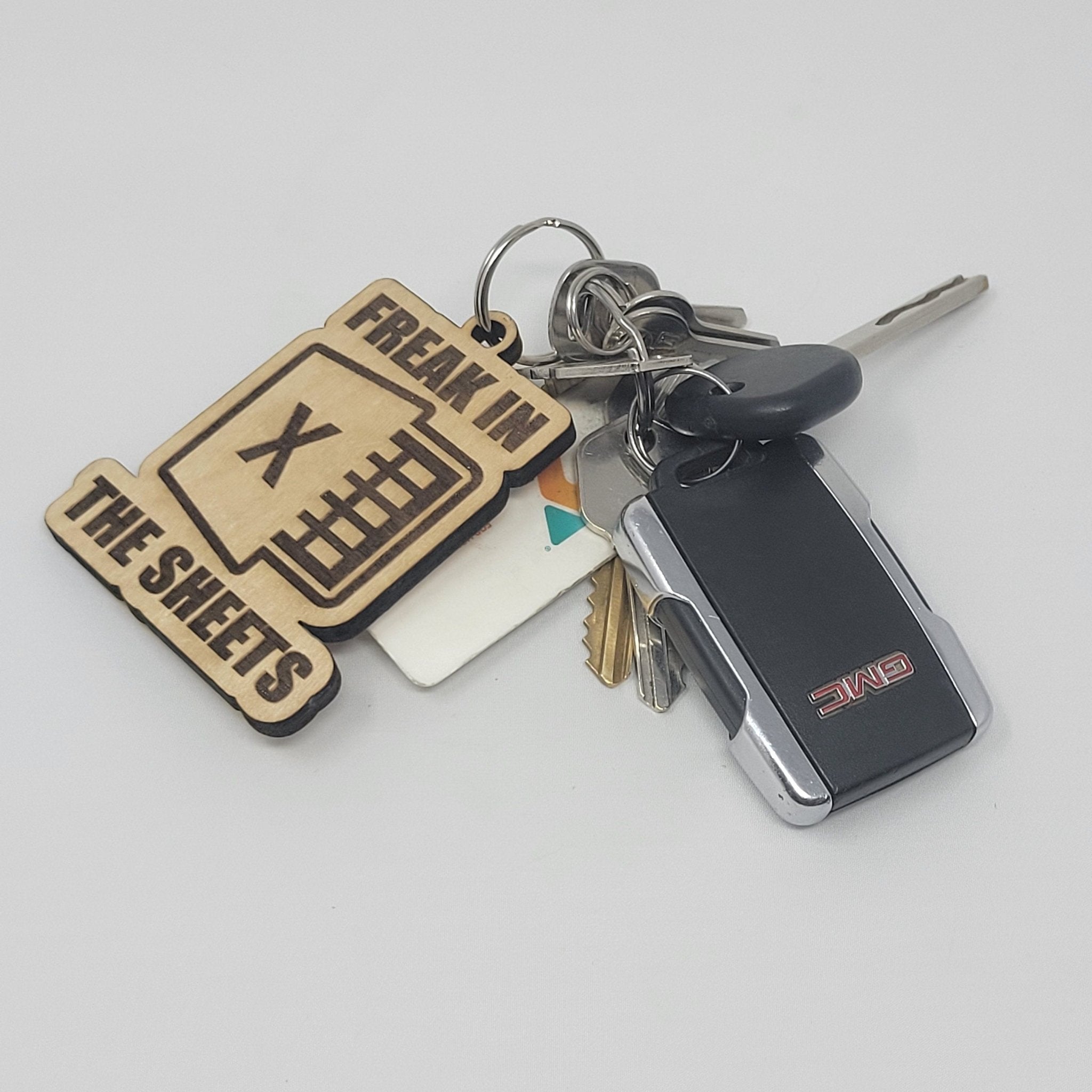 Excel Keychain Freak in the Sheets Funny Keychain | Microsoft Excel Wooden Keychain ...