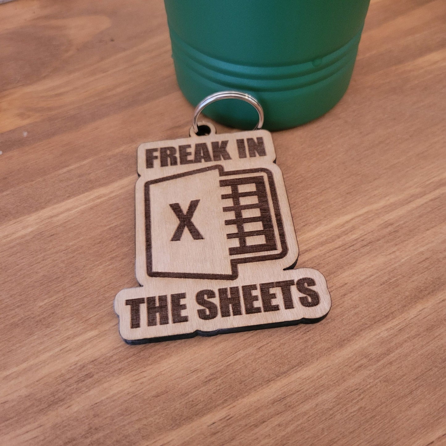 Freak in the Sheets Funny Keychain | Microsoft Excel Wooden Keychain Accountant Gift - Wood Unlimited#