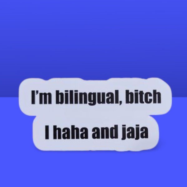 Funny Sticker, Latin Sticker - Mexican Sticker - Bilingual Sticker / Decal - haha and jaja - Wood Unlimited#