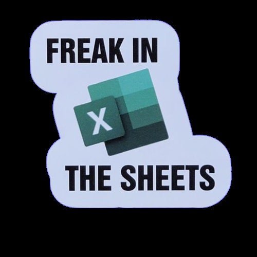 Funny Sticker, Microsoft Excel - Freak in the Sheets Sticker / Decal - Wood Unlimited#